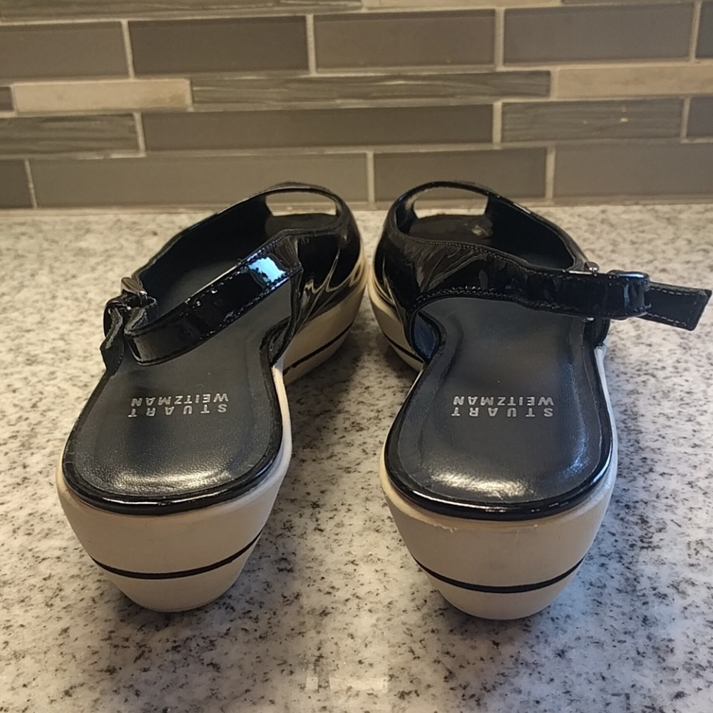Stuart Weitzman patent peep toe platform h… - Picture 6 of 8